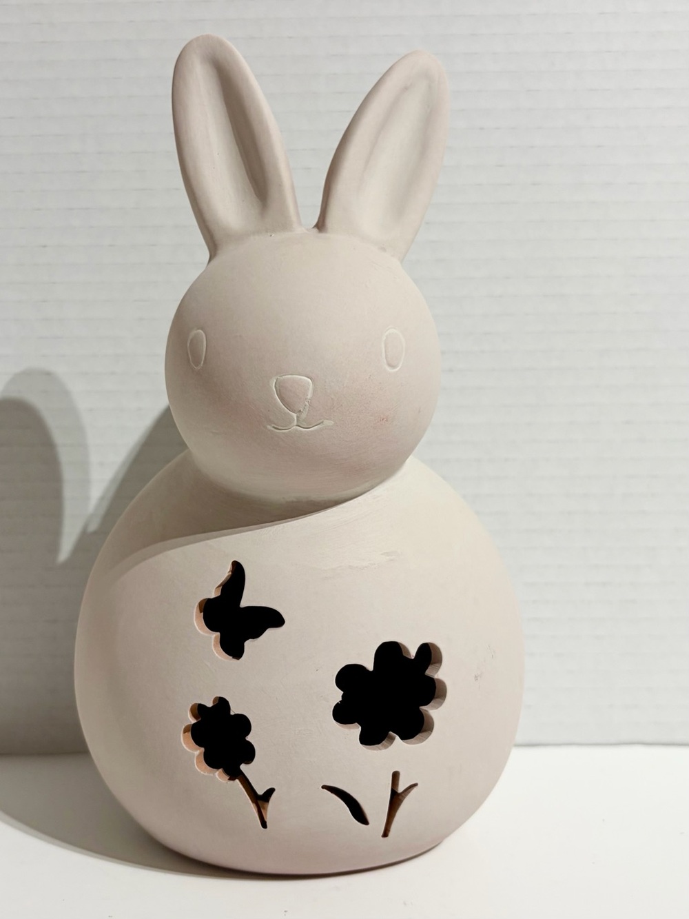 Spritz 2025 Easter Bunny Rabbit Round Decor Terra Cotta White Rustic Target NEW
